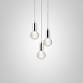 Crystal Bulb Chandelier 3 Piece - Frosted