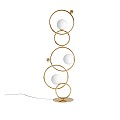 ZOE Floor Lamp With Polished Gold Metal Sphere