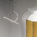 Arrangements Line Suspension Lamp With Big Surface Rose Canopy