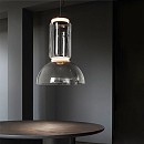 Noctambule 1 Low Cylinder and Bowl Suspension Lamp