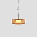 Plisse Suspension Lamp - Bronze Structure