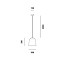 Teodora S3 Suspension Lamp With Covering in Black Fabric