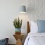 Teodora S3 Suspension Lamp With Covering in Black Fabric