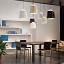 Teodora S3 Suspension Lamp With Covering in Black Fabric