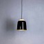 Teodora S3 Suspension Lamp With Covering in Black Fabric