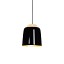 Teodora S3 Suspension Lamp With Covering in Black Fabric