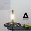 Luisa T3 Table Lamp With Heritage Brass