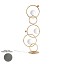 ZOE Floor Lamp With Polished Black Nickel Metal Sphere