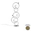 ZOE Floor Lamp With Polished Chrome Metal Sphere