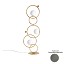 ZOE Floor Lamp With Polished Gold Metal Sphere