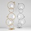 ZOE Floor Lamp With Polished Gold Metal Sphere