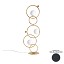 ZOE Floor Lamp With Polished Gold Metal Sphere