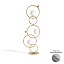 ZOE Floor Lamp With Polished Gold Metal Sphere