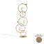 ZOE Floor Lamp With Polished Gold Metal Sphere