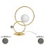 ZOE Table Lamp With Polished Black Nickel Metal Sphere