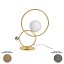 ZOE Table Lamp With Polished Black Nickel Metal Sphere
