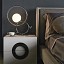 ZOE Table Lamp With Polished Chrome Metal Sphere