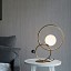 ZOE Table Lamp With Polished Chrome Metal Sphere
