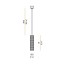 Clio Suspension Lamp With Black Canopy