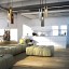 Clio Suspension Lamp With Black Canopy