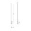 Hilow Line Floor Lamp With White Travertine Marble Base