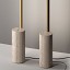 Hilow Line Floor Lamp With White Travertine Marble Base