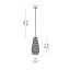 Olivia Suspension Lamp With Black Structure