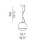 Smoke Ø27cm Suspension Lamp