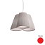 Florinda 3 Suspension Lamp - Pleated Fabric