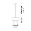 Faro Small Suspension Lamp With Painted Brass Frame