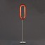 Lens Oval Floor Lamp - Matte Nickel