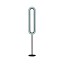 Lens Superoval Floor Lamp - Matt Black