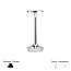 Bon Jour Unplugged Table Lamp - Chrome