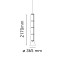 Noctambule 4 Low Cylinder and Cone Suspension Lamp