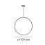 Arrangements Round Large Suspension Lamp With Big Surface Rose Canopy