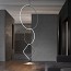 Arrangements Round Medium Suspension Lamp With Big Surface Rose Canopy