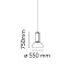 Noctambule 1 Low Cylinder and Bowl Suspension Lamp