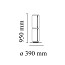 Noctambule 2 Low Cylinders Small Base Floor Lamp