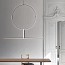 Arrangements Round Large Suspension Lamp With Recessed Rose Canopy
