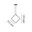 Arrangements Square Large Suspension Lamp With Small Surface Rose Canopy