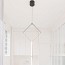 Arrangements Square Small Suspension Lamp With Small Surface Rose Canopy