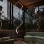 Arrangements Square Small Suspension Lamp With Small Surface Rose Canopy