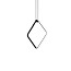 Arrangements Square Small Suspension Lamp With Recessed Rose Canopy