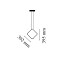 Arrangements Square Small Suspension Lamp With Recessed Rose Canopy