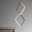 Arrangements Square Small Suspension Lamp With Recessed Rose Canopy
