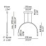 Volta Suspension Lamp - T-3535S-M - With White Surface Canopy