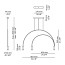 Volta Suspension Lamp - T-3536S-M - With White Surface Canopy