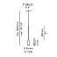 Volta Suspension Lamp T-3534R-M - With Black Recessed Canopy