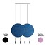 Revolta Suspension - L73S.2D-M - With Acoustic Panel & Black Surface Canopy