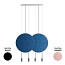 Revolta Suspension - L73S.2D-M - With Acoustic Panel & Black Surface Canopy